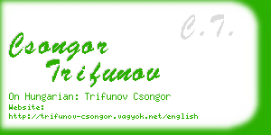 csongor trifunov business card